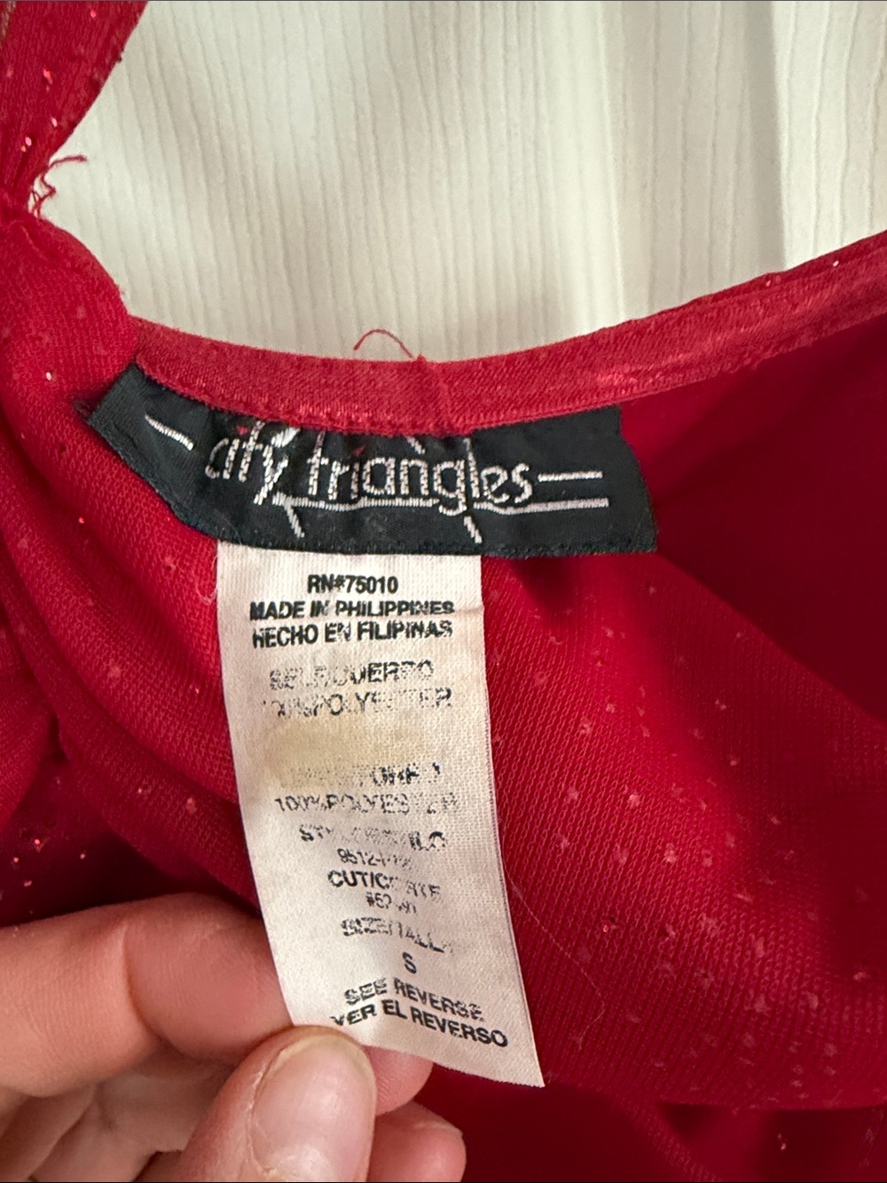 City Triangles VTG Y2K 90’s Shimmer Elegant Red Halter Evening Dress Size Small - Picture 10 of 10